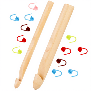 Crochet en bois coloré simple, marqueurs de mailles pour le tricot, ensemble de crochets pour métier à tisser - Pratique - Product Image 4