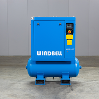 Compresor de Aire de Tornillo Rotativo Monofásico de 220V con Receptor de Aire Integrado de 110L, 5KW, 7.5HP, 10 Bar