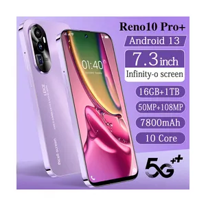 가장 인기있는 2024 7.3 인치 Reno10 Pro + 휴대 전화 16GB + 1TB 5g 휴대 전화 저렴한 스마트 폰