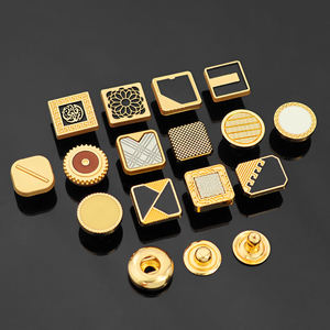 KUNSHUO Usine de Vêtements Bouton 4 Parties Marque Motif Personnalisé Logo Fermeture à Pression Thobe en Métal Bouton de Chemise pour Hommes Vêtements - Product Image 6