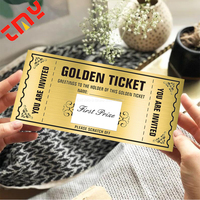 Kit d'Impression Personnalisée pour Activité Promotionnelle, Carte à Gratter de Tombola Ticket Doré avec Enveloppes et Autocollants à Gratter