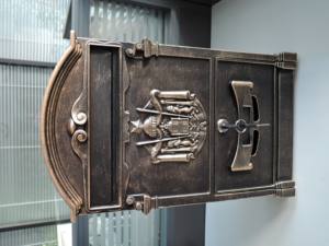 <span class=keywords><strong>Vintage</strong></span> tallado Villa Manor al aire libre Absolutamente hermoso buzón de correo de gran capacidad montado en la pared - Product Image 6