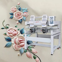 Nouvelle machine à broder industrielle automatique à double tête à neuf aiguilles, broderie informatique pour machines à coudre de casquettes plates