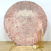 Gros or grand cercle de paillettes toile de fond support mariage événement fête décoration arc couverture de fond