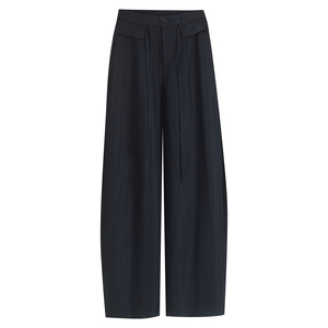 <span class=keywords><strong>Pantaloni</strong></span> da <span class=keywords><strong>donna</strong></span> OEM personalizzati estivi 2026 a vita alta in <span class=keywords><strong>lino</strong></span> e lyocell, a gamba curva a banana, snellenti, per ufficio e pendolarismo - Product Image 5