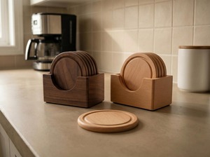 Posavasos de Madera de Primera Calidad para Protección de Mesas de Comedor y Decoración Moderna del Hogar, Disponibles para la Venta - Product Image 2