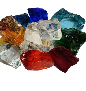 Gravier de verre coloré jaune-vert pour aménagement paysager et pavage de jardin, provenant directement de l'usine - Product Image 1