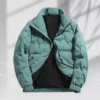 Veste d'extérieur personnalisable et tendance pour homme, doudoune décontractée coupe-vent à col montant épais pour homme, grandes tailles
