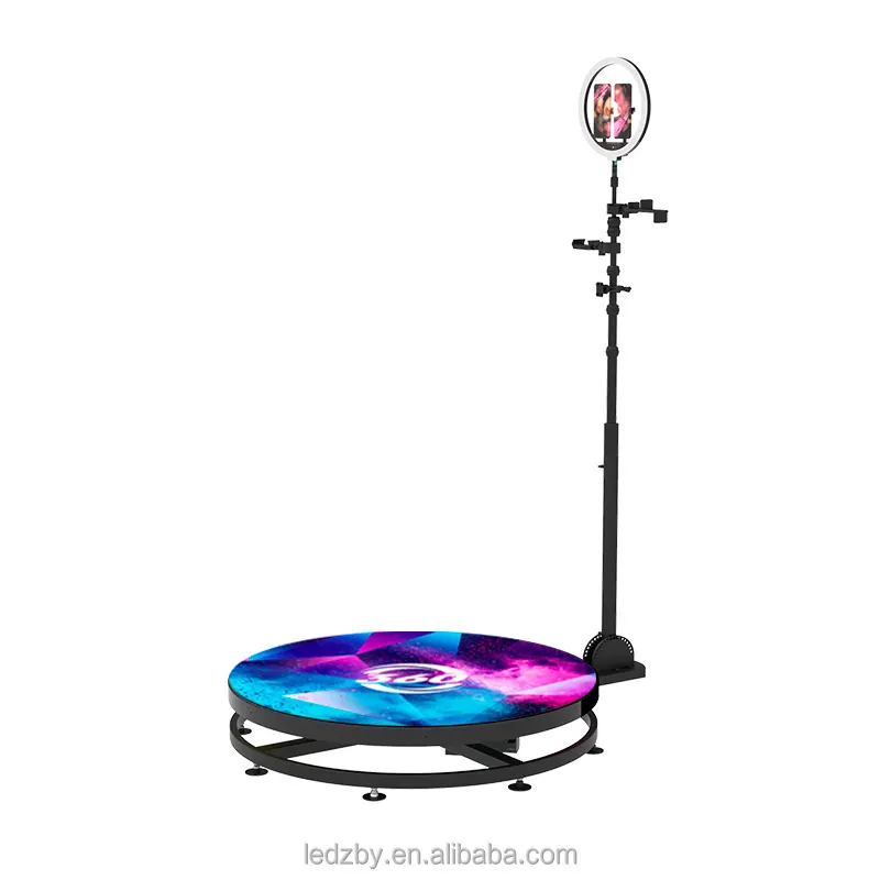 4-6 People Kiosk Custom Slow Motion Portable Degree 360 Photo Booth With Remote Ring Light