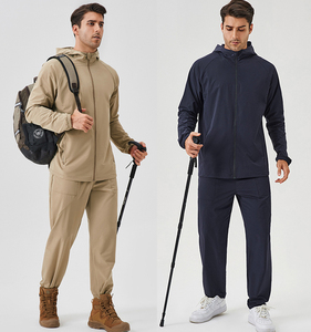 Giacca sportiva Casual da uomo con cerniera tuta da ginnastica a manica lunga Set da Joggers da allenamento abbigliamento sportivo abbinato Set <span class=keywords><strong>2</strong></span> pezzi - Product Image 1