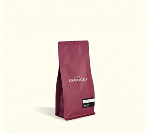 Bolsa de café tipo stand-up, rosa y morada, laminada BOPP, sellada térmicamente, de calidad alimentaria - Product Image 5