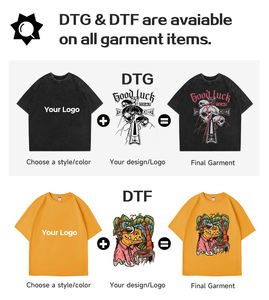 T-shirts graphiques délavés à l'acide pour hommes de grande taille T-shirts Vintage surdimensionnés 100% coton Dtg Print Streetwear T-shirts vierges pour - Product Image 3