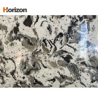 Horizon rose quartz pierres roulées comptoir de cuisine calacatta pierre artificielle blanche