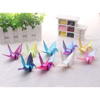 Cranes en papier origami nacrées faites à la main, non toxiques, durables, 10cm-30cm, cadeaux artisanaux en papier pour anniversaire, remise de diplôme, décoration