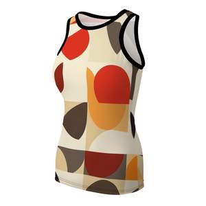 Camisetas sin mangas con cuello cuadrado informal para mujer con imagen personalizada, camisetas de punto transpirables con logotipo personalizado, longitud corta, talla XS, talla XS, estampado personalizado - Product Image 4