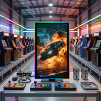 Monitor de Pantalla Táctil LED con Luz de Neón Editable para Máquinas de Habilidad y Juegos de Arcade, Pantalla de 32 Pulgadas