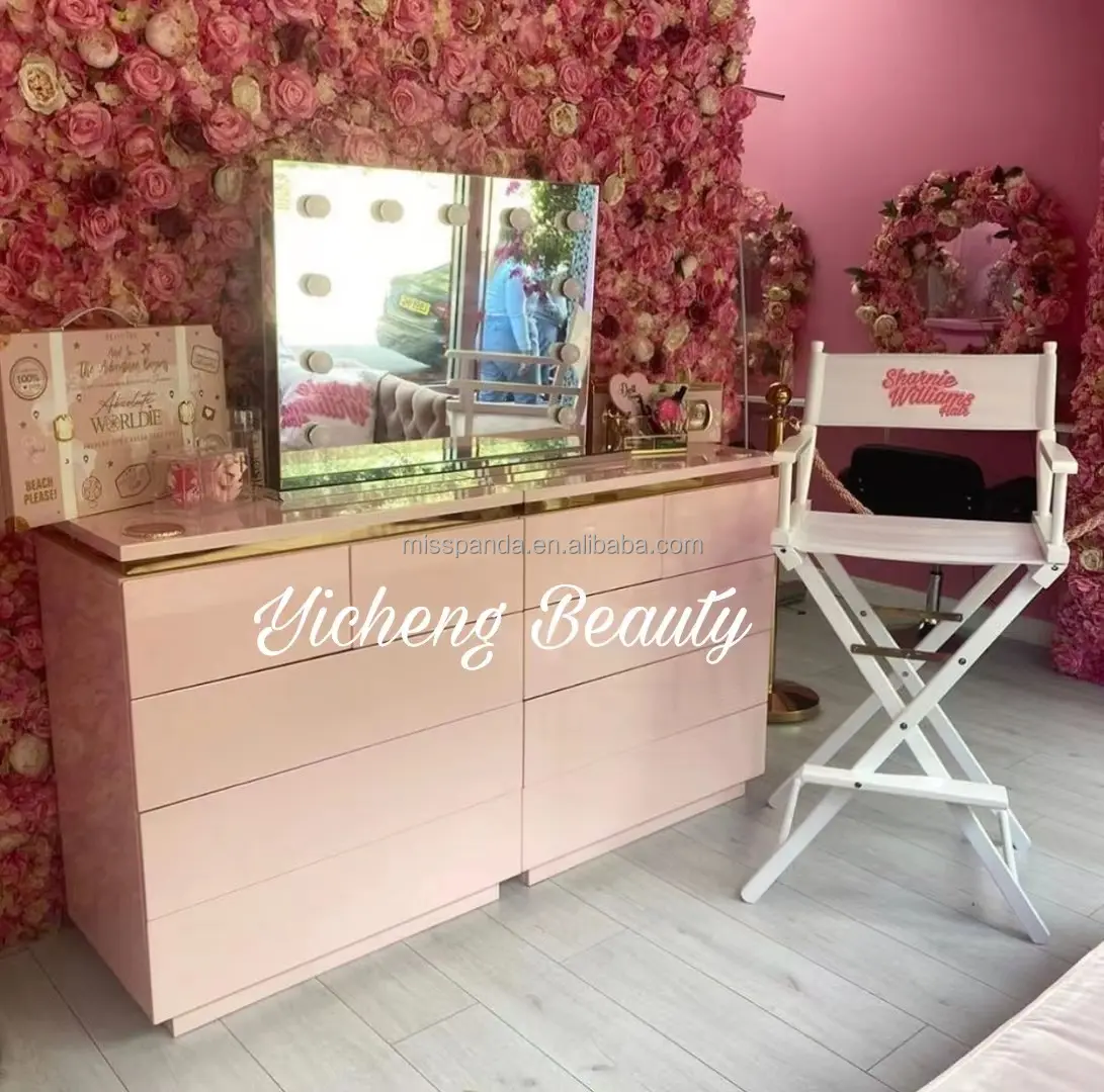 2022 Luxury Modern Professional Make Up Table Vanity Set Dressing Makeup Dresser With Mirror