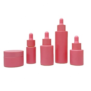 Custom Cosmetic Packaging 30ml Glass Serum <b>Bottle</b> Empty pink Red Blue Green Purple Frosted Essential Oil Glass <b>Dropper</b> <b>Bottle</b> - Product Image 2