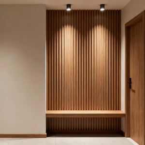 Future decorazioni per la casa PVC WPC pannelli di rivestimento facile pulizia impermeabile Design moderno ufficio esterno esterno soluzioni di rivestimento della parete - Product Image 1