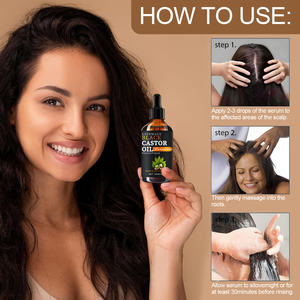 100% 纯天然牙买加蓖麻油有机冷压榨载体油，用于头发生长和身体护理皮肤保湿剂 - Product Image 6