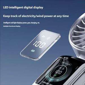 Portable Tec Cooling With Smart Display, 3600Mah, <b>Foldable</b> for Neck/<b>Desk</b>/Hand, Usb Rechargeable Personal Hand Fan 2026 - Product Image 4
