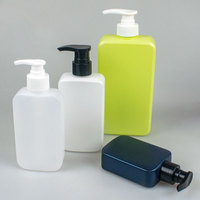 Bouteilles de savon liquide en plastique HDPE écologiques personnalisées en gros, bouteilles de nettoyant pour le visage avec pompe, bouteilles de lotion carrées de 150 ml