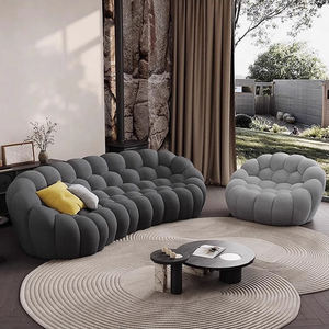 كرسي أريكة فقاعي مضغوط ومنجد، أريكة منحنية مضغوطة بدون تجميع، كرسي بذراعين قابل للضغط لغرفة المعيشة - Product Image 4