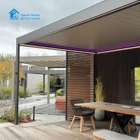 Pergola Bioclimatique Autoportante Haut de Gamme en Aluminium à Lames Orientables Électriques, Étanche et Écologique pour Terrasse – Idéale pour un Intérieur Doux et Confortable