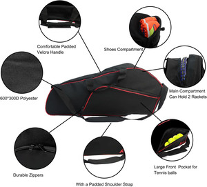 Muestra Gratuita de Bolsa de Tenis de Alta Calidad, Bolsa de Bádminton Personalizada, Bolsas Deportivas de Pádel - Product Image 4