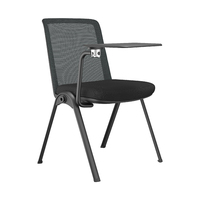 Chaise de bureau avec tablette d'écriture Chaise de laboratoire de formation scolaire en maille durable Chaise de travail