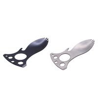 Ensemble de couverts de voyage, accessoires de Camping en plein air, fourchette-cuillère multifonction avec ouvre-bouteille, 10 pièces