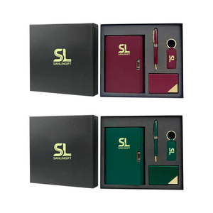 Carnet de réunion gaufré A6 de qualité supérieure avec <span class=keywords><strong>porte</strong></span>-cartes et <span class=keywords><strong>porte</strong></span>-clés, coffret <span class=keywords><strong>cadeau</strong></span> inclus - Product Image 3