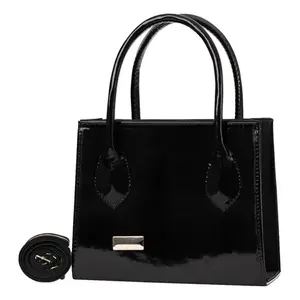 Bolso Tote Casual para Mujer Fana Jena con Dos Asas en Color Negro y Cierre de Cremallera, con Impresión de Logo Personalizado y Forro de PU - Product Image 1