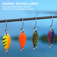 Kit de 12 leurres cuillères pour truites, mini-cuillères métalliques à lancer avec hameçon simple pour la pêche au crappie, au char, à la perche, au sunfish en eau douce