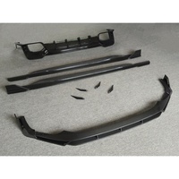 Kit carrosserie amélioré avec lèvre avant et diffuseur arrière en fibre de carbone sèche style Aul, jupes latérales et ailerons adaptés à l'Audi RS6