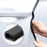Perfil de Sellado de Goma en Forma de U, Tamaño Personalizado Disponible, Protector de Borde Flexible para Puertas y Ventanas de Automóviles, Antipolvo