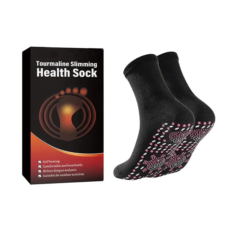 Calzini rivestiti magnetici per l'assistenza sanitaria della famiglia calzini per la salute dimagranti con tormalina magnetica a caldo