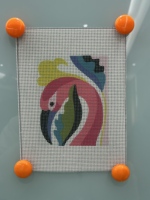 Kit de broderie au point de croix pour débutants, motif animal, avec toile en coton 13ct/18ct, épaisseur 1 mm, marque Sanhome