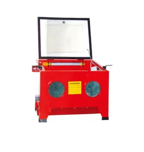 Obral Sandblaster industri 90L, dengan pintu geser kaca, Kabinet Sandblaster komersial