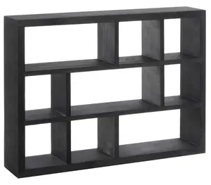 Wall Lock Multi-Slot Shelf Cube Display 9 Compartment Shadow Box Wall Mountable Wooden Crafts Plant Shelf For Display