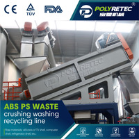 POLYRETEC Machine de recyclage de flocons de plastique de qualité alimentaire gaspillés PP Lunch Box Crusher Friction Hot Washer and Dehydrator Drying Line