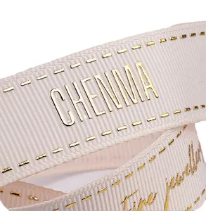 High Quality Customized Ribbon Printing Custom Logo Grosgrain Ribbons Decorative Florist Gift