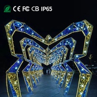 Arche lumineuse LED personnalisée pour extérieur, étanche, motif cœur et papillon, IP65, pour Halloween/Noël/Thanksgiving, à intensité variable