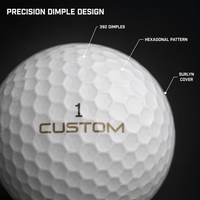 Balles de golf Surlyn 2 pièces durables 392 fossettes pour practice, tournoi, logo personnalisé, OEM, vente en gros