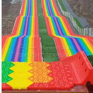 Venta caliente Unpowered Amusement Rides parque infantil al Aire Libre juegos de atracción barata tobogán de arco iris seco para la venta - Product Image 2