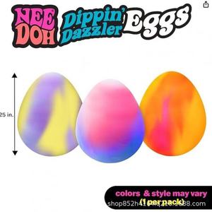 NeeDoh Swirlie Eggs Squeeze Ball <b>Blind</b> Box Stress Relief Fidget Toy Squishy Sensory Decompression Kids Adults Unisex Silicone - Product Image 3
