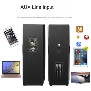 Loa chuyên nghiệp 15 <span class=keywords><strong>inch</strong></span>, đôi, ngoài trời, công suất cao, tích hợp Bluetooth, dùng cho đám cưới, sân khấu, âm thanh RGB 150W, sử dụng điện AC, dùng trong nhà - Product Image 1