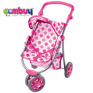<span class=keywords><strong>Jouet</strong></span> <span class=keywords><strong>poussette</strong></span> pour bébé <span class=keywords><strong>en</strong></span> fer à roulettes pour jouer à faire semblant à l'intérieur - Product Image 3