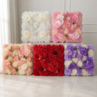 Panneau mural de fleurs artificielles en maille pour fond de mariage, vitrine, événementiel, DIY, avec roses et hortensias mélangés