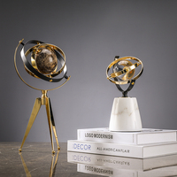 Ornement d'Art Moderne Luxe Léger pour la Maison, Décoration Globe, Métal Artisanat, Idéal pour Salon, Bureau, Vitrines et Cadeau d'Affaires